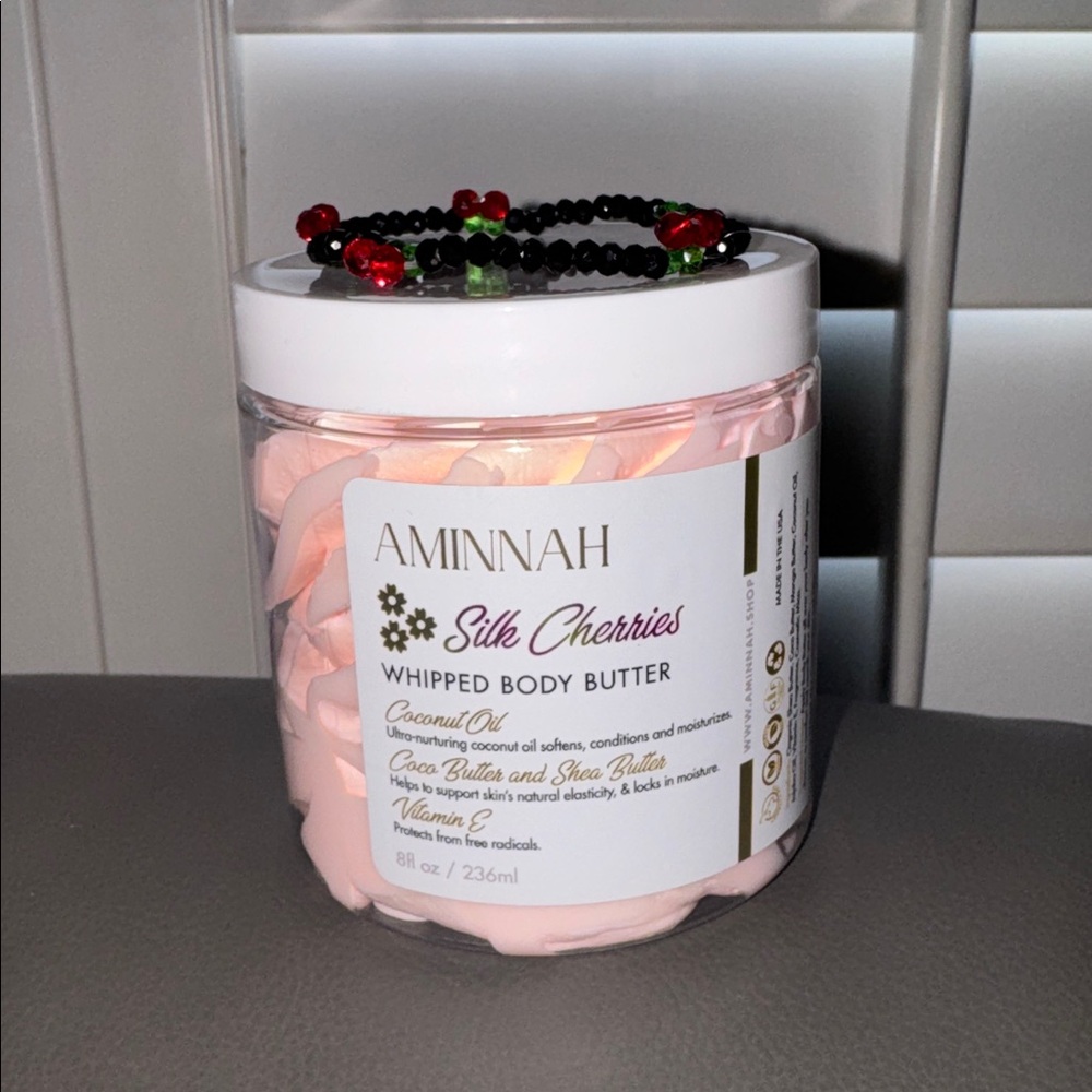 Pink Silk Cherries Whipped Body Butter 🧈🍒🌸 cherry blossom scent! ✨